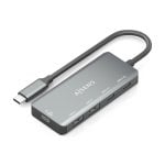 Hub USB-C 3.1 5 Gbps, 100W Power Delivery, Alluminio, 15cm, Grigio Hub USB-C 3.1 5 Gbps, 100W Power Delivery, Alluminio, 15cm, Grigio