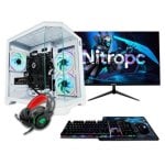 PC Sobremesa NitroPC Pack Silver Plus Ryzen 5 5500 16GB RAM 1TB SSD 24'' FHD 120Hz