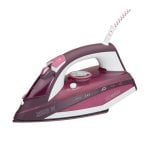 Plancha vapor-seco 2600W, suela de cerámica, antical, antigoteo, vapor vertical, rosa/blanco 0,38L
