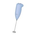Batidor espumador de leche portátil azul de acero inoxidable, funcionamiento a pilas AA Batidor espumador de leche portátil azul de acero inoxidable, funcionamiento a pilas AA