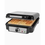 Gaufrier ProfiCook PC-WA 1241, 4 Gaufres, Noir, Acier Inoxydable, 1200 W
