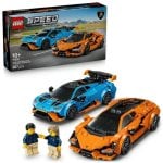 Set LEGO Lamborghini Revuelto y Huracán STO 2 Coches Incluidos 607 Piezas Speed Champions