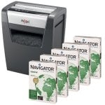 Rexel Momentum X410 Konfetti-Schnitt-Aktenvernichter + Navigator Universal 2500 Blatt 5x500 A4
