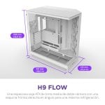 NZXT H9 Flow Weiß Midi Tower PC ATX EATX Micro ATX Mini-ITX Mesh Glas Gaming Gehäuse