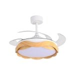 Ventilador de techo Ondas 72W LED 6480lm 6 velocidades aspas retráctiles mando a distancia Ventilador de techo Ondas 72W LED 6480lm 6 velocidades aspas retráctiles mando a distancia