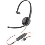Auriculares Poly con cable USB-A y 3,5 mm con micrófono y cancelación de ruido, negro Auriculares Poly con cable USB-A y 3,5 mm con micrófono y cancelación de ruido, negro