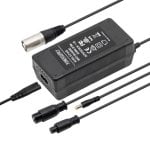 Chargeur de vélo électrique, sortie 58,8 V, multi-connecteur CC 5,5 x 2,5 mm/GX16/GX12/XLR, adaptateur secteur 3 broches