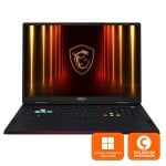 MSI Raider 18 HX AI A2XWIG-275PT, processeur Intel Core Ultra 9 285HX, 32 Go, SSD 1 To, carte graphique RTX 5080, 18 pouces (PT)