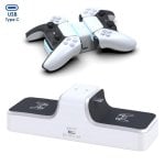 Ladestation Dual PS5 mit USB-Ausgang und LED-Ladeanzeige rutschfeste Basis Ladestation Dual PS5 mit USB-Ausgang und LED-Ladeanzeige rutschfeste Basis