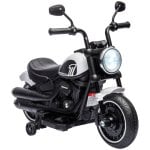 Homcom Moto Eléctrica Para Niños De 18-36 Meses Batería 6v Blanco