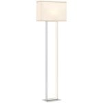 Homcom Lámpara De Pie Moderna 150 Cm Con Pantalla De Tela Luz Nocturna Blanco