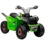 Homcom Quad Eléctrico Para Niños De 18-36 Meses 70x41,5x48,5 Cm Verde