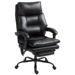 Homcom Silla De Escritorio Con Soporte Lumbar Inflable Respaldo Reclinable Negro Homcom Silla De Escritorio Con Soporte Lumbar Inflable Respaldo Reclinable Negro