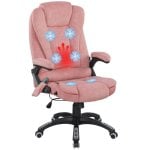 Vinsetto Silla De Masaje Reclinable Con 6 Puntos De Masaje 68x72x110-120cm Rosa