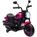 Homcom Moto Eléctrica Para Niños De 18-36 Meses Batería 6v Rosa