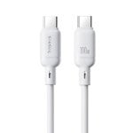 Cavo USB-C Baseus Silky Series 2m 100W Caricamento Rapido Bianco Cavo USB-C Baseus Silky Series 2m 100W Caricamento Rapido Bianco