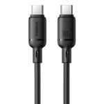 Cavo USB C Baseus Silky Series 100W 1m Nero ricarica rapida silicone Cavo USB C Baseus Silky Series 100W 1m Nero ricarica rapida silicone
