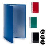 Confezione da 4 portadocumenti A4 da 10 fogli. Assortiti in 4 colori.