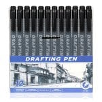 Canetas Fineliner com pontas variadas, 12 canetas Microliner pretas (0,2 mm a 3 mm), canetas para desenho técnico, canetas para ilustração Canetas Fineliner com pontas variadas, 12 canetas Microliner pretas (0,2 mm a 3 mm), canetas para desenho técnico, canetas para ilustração