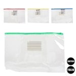 Embalagem com 12 envelopes autocolantes A4. 4 cores sortidas.