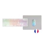 Mars Gaming Mcpwx Combo Gaming Inalámbrico Teclado Frgb Ratón Rgb Alfombrilla Blanco Francés