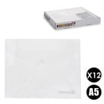 12er-Pack A5-Organizer-Umschläge mit Klettverschluss.