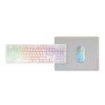 Mars Gaming Mcpwx Combo Gaming Inalámbrico Teclado Frgb Ratón Rgb Alfombrilla Blanco Español
