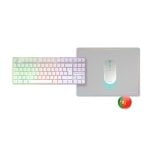 Mars Gaming Mcpwtkl Combo Gaming Inalámbrico Teclado Tkl Frgb Ratón Rgb Alfombrilla Blanco Portugués
