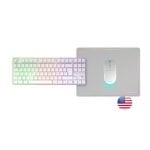 Mars Gaming Mcpwtkl Combo Gaming Inalámbrico Teclado Tkl Frgb Ratón Rgb Alfombrilla Blanco Inglés Us