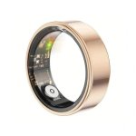 Anello Smart Health Tracker IP68 Acciaio Inox Monitoraggio Sonno Cardio Ossigeno Passi iOS Android