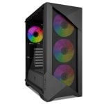 Boîtier PC Yeyian EDGE YCM-APEDG-G1 Acier Verre Trempé RGB USB-C 4 Ventilateurs