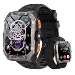 Blackview W80 PRO Bluetooth 5.3 GPS 49mm TFT Preto Grande Resistência à Água 1ATM