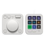 Teclado Logitech MX Creative Console 9 teclas LCD personalizables Bluetooth USB Gris