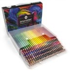 Crayon aquarellable professionnel 120 couleurs Bois Haute Qualité Précision