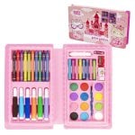 Set de peinture et dessin 42 pièces aquarelle, pastels à l'huile, feutres et accessoires