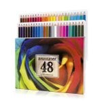 Crayon de couleur à l'huile 48 couleurs Boîte réutilisable Bois écologique