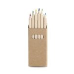 Crayon en bois Set Girls 6 couleurs finition naturelle