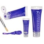 Tube Peinture Acrylique 75ml Violet Cap Abattant Couleur Brillante