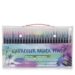 Set 48 Rotuladores pinceau aquarellables nylon premium avec mélangeur d'eau