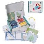 Peinture acrylique pour doigts Set 12 couleurs Non toxique Lavable Enfants Accessoires