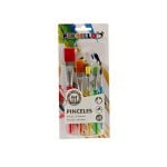 Set de 5 pinceaux tailles assorties pour loisirs créatifs et bricolage enfants