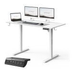 SENSE7 Nojo Light Escritorio Regulable Eléctrica con Motor 120x60 Blanco