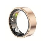 Anello Smart Tracker Health IP68 Acciaio Inox Monitoraggio Sonno Cardio Ossigeno iOS Android