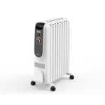 Radiador Eléctrico De'Longhi 2500W grande control giratorio efecto chimenea y seguridad avanzada