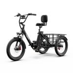 Triciclo elétrico OT30Pro 48V 500W 18Ah dobrável pneus todo-o-terreno 180kg