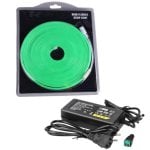 Tira LED Neon Verde 5 m 120 LEDs/m 12V IP65 Silicona Difusora 9W/m con Fuente 60W Tira LED Neon Verde 5 m 120 LEDs/m 12V IP65 Silicona Difusora 9W/m con Fuente 60W
