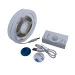 Tira LED recargable con sensor de movimiento PIR 1 metro 30 LED USB 3000K Tira LED recargable con sensor de movimiento PIR 1 metro 30 LED USB 3000K