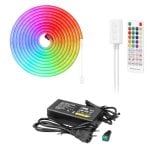 Tira LED Neon RGB 12V DC 5 m Potente y Regulable con Controlador y APP Tira LED Neon RGB 12V DC 5 m Potente y Regulable con Controlador y APP