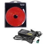 Tira LED Neon Flex JANDEI 5m Vermelho 120 LEDs/m IP65 12V Silicona Fonte 60W
