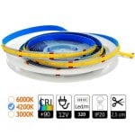 Tira LED JANDEI COB 320 LED/m 5 m 4200K CRI>90 corte 2,5 cm 10W/m 8mm